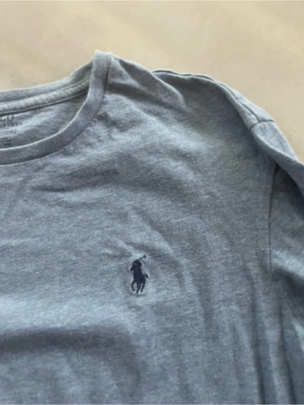 Polo by Ralph Lauren Men's Crewneck Short Sleeve Tee in Heather Gray